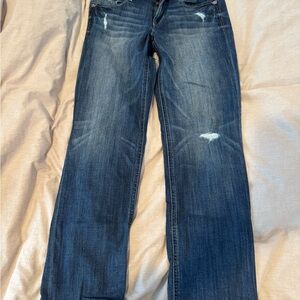 Express Dark Blue Straight Leg Jeans